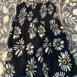 Floral Black and White Floral Dress